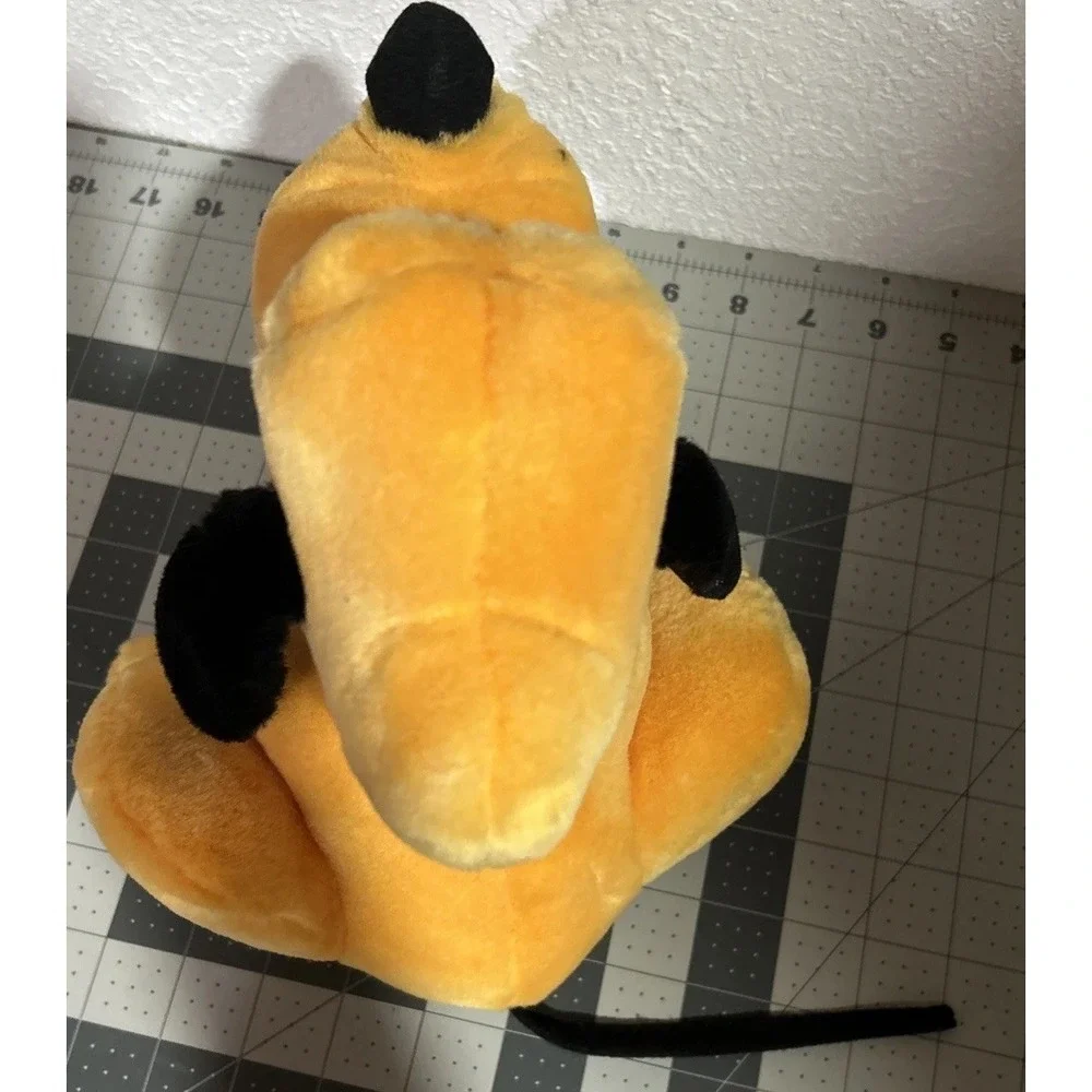 Walt Disney World Pluto Dog 9.5 in Plush Vintage 1980s Sitting Red Collar Puppy